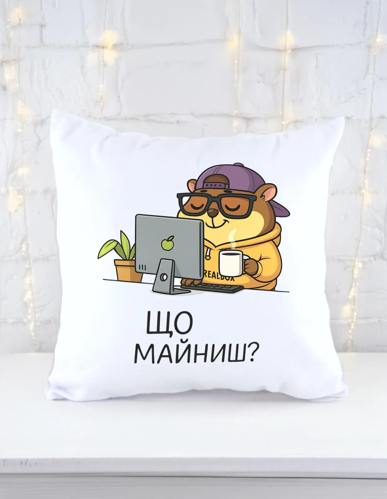 Подушка "Що майниш?" — 1