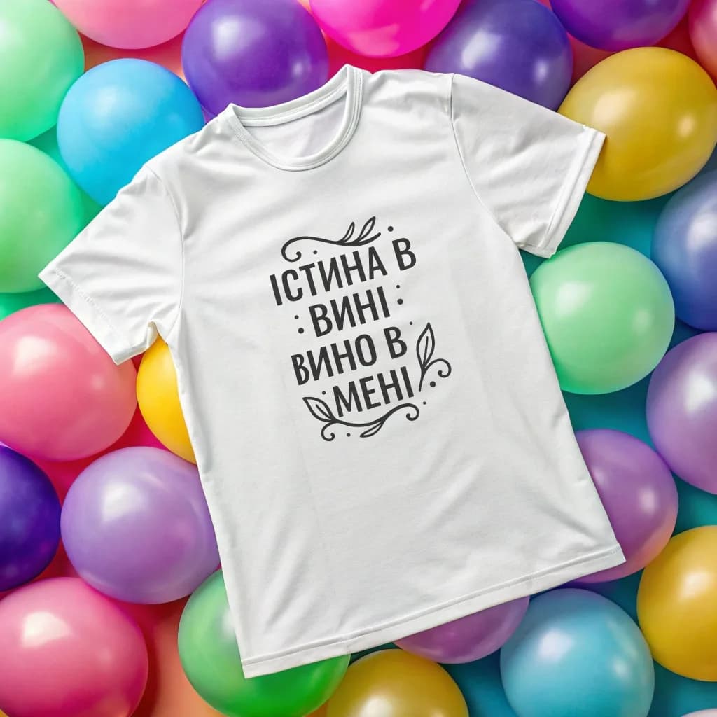 Женская футболка "Істина в вині, вино в мені" — 2