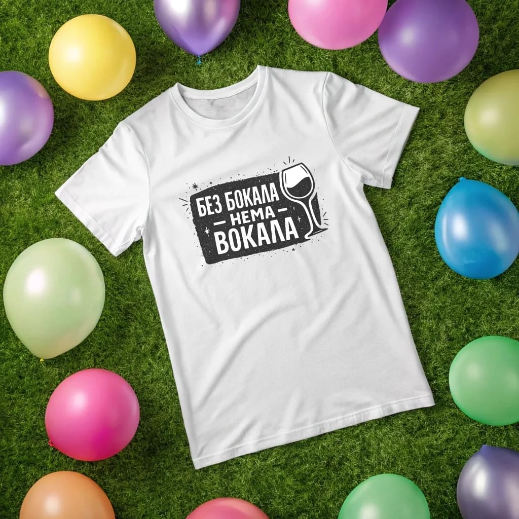 Женская футболка "Без бокала - нема вокала" — 2