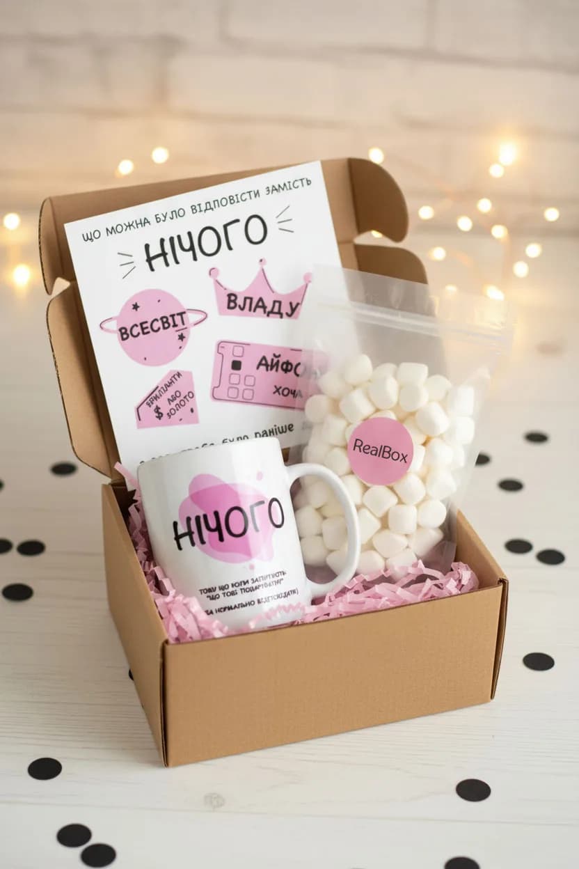 Подарочный бокс «Міні-Нічого» (розовый)