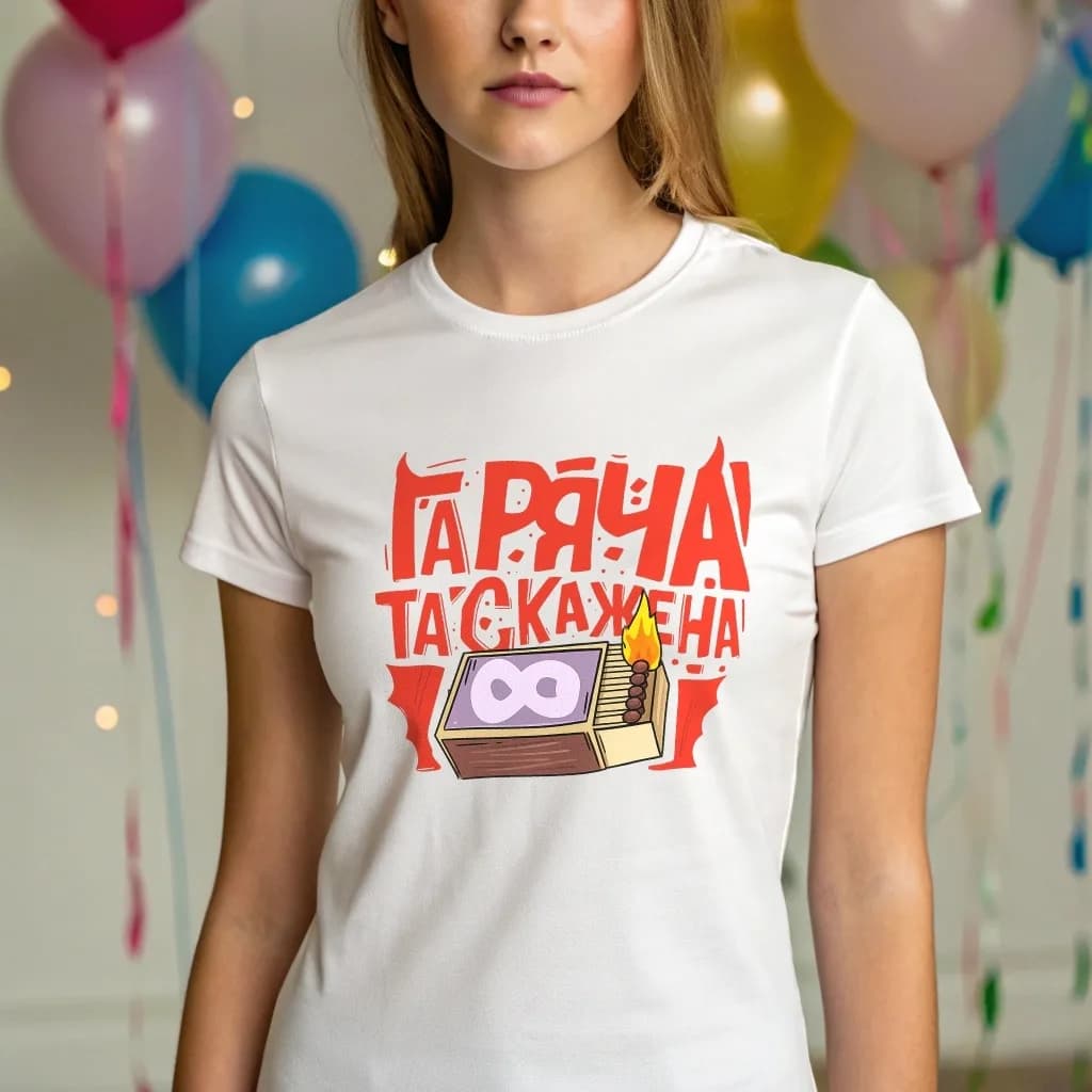 Женская футболка "Гаряча та скажена"