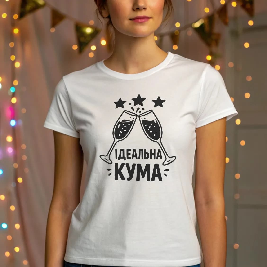 Женская футболка "Ідеальна кума"
