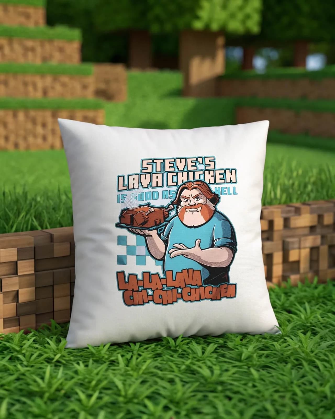 Подушка "Steves Lava Chicken" (Майнкрафт)