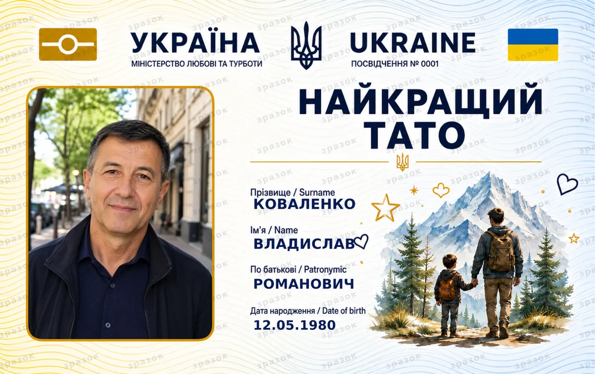 Сувенирное удостоверение «Лучший папа»