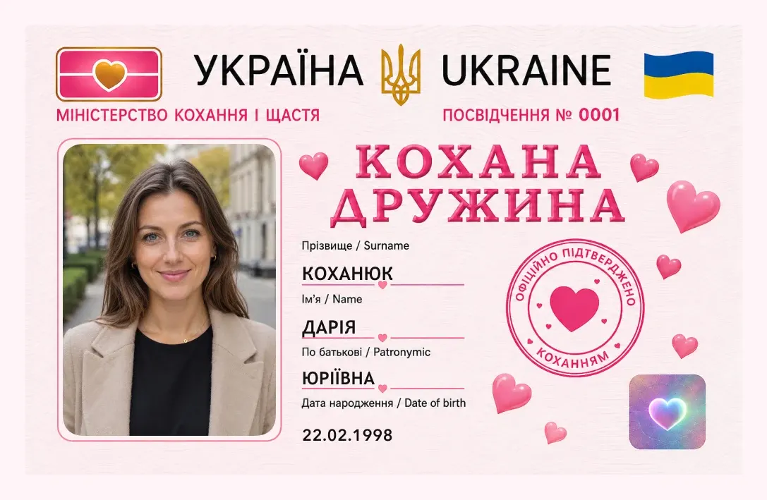 Сувенірне посвідчення Love Card