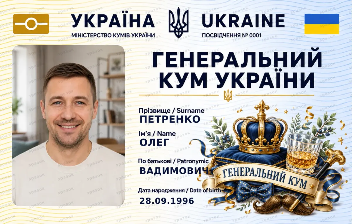 Сувенирное удостоверение «Генеральный кум»