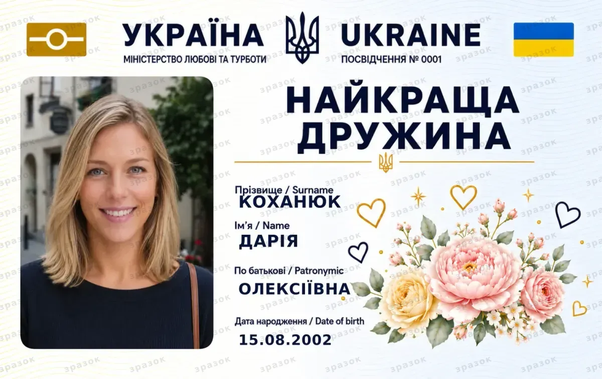 Сувенирное удостоверение «Лучшая жена»