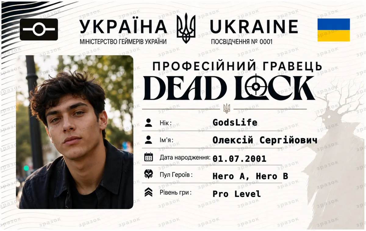 Сувенірне посвідчення гравця Deadlock